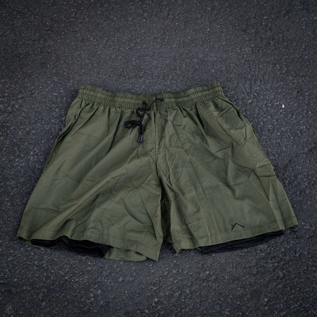 9" Founder's Athletic Shorts w/ liner (Green)